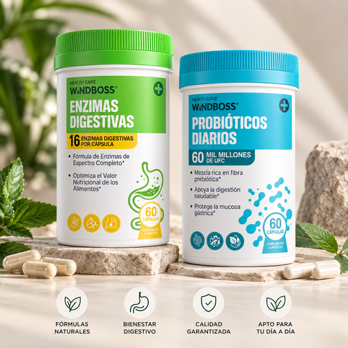 Equilibrio Digestivo 2 en 1: Enzimas + Probióticos