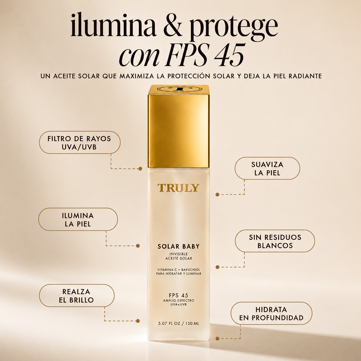 TRULY Bloqueador Solar Invisible SPF 45